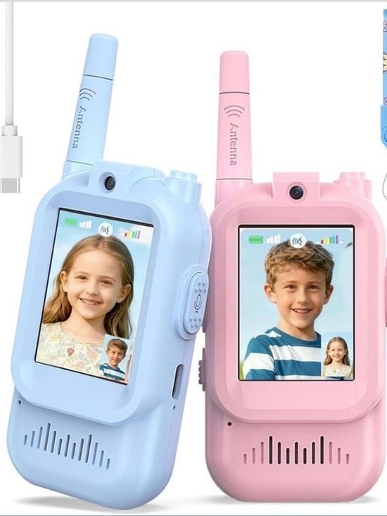 Other - NEW - Video Walkie Talkies for Kids Rechargeable, 2 Pack Camera with Screen